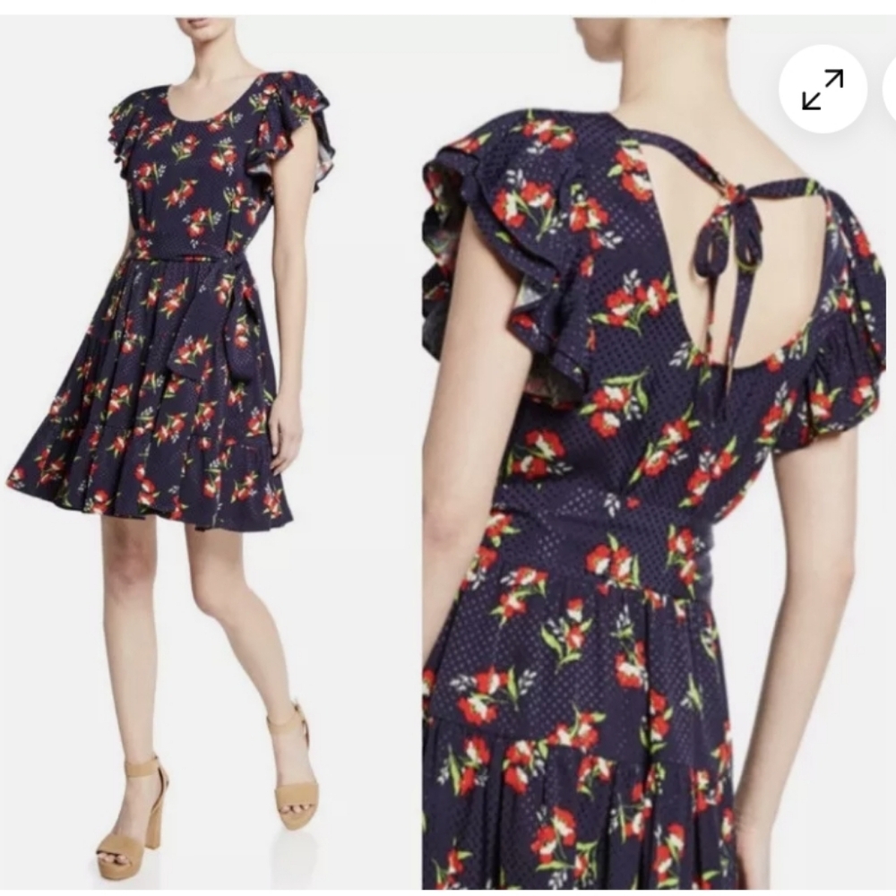 Jill Stuart Jacquard Floral Dress